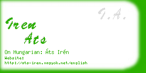 iren ats business card